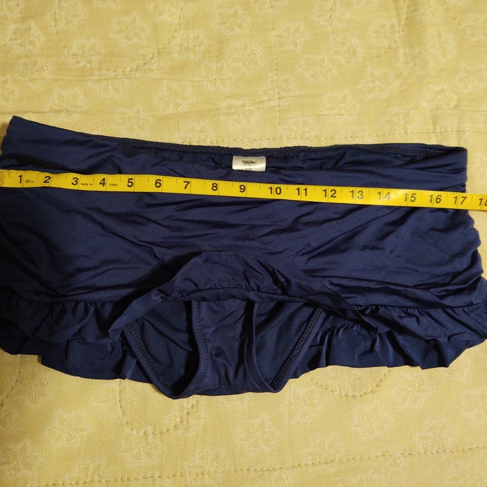 Mossimo Navy Ruffled Swim Skirt